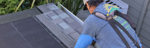 Infinium roofing professional working on a roof